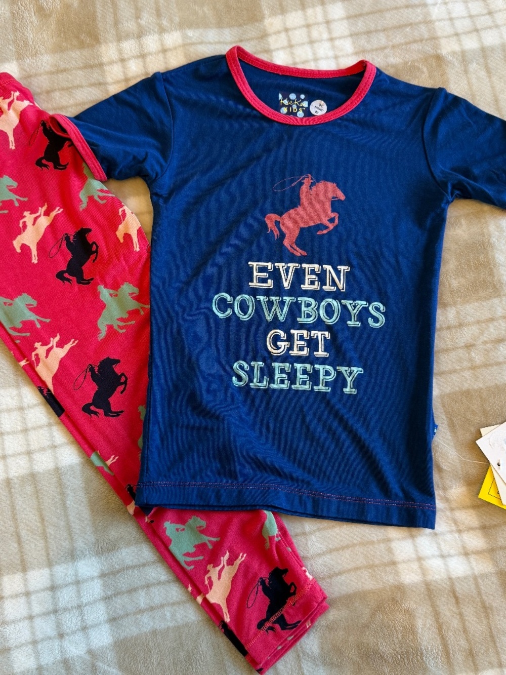 Kickee Pants Short Sleeve & Pants PJ Set- Size 5